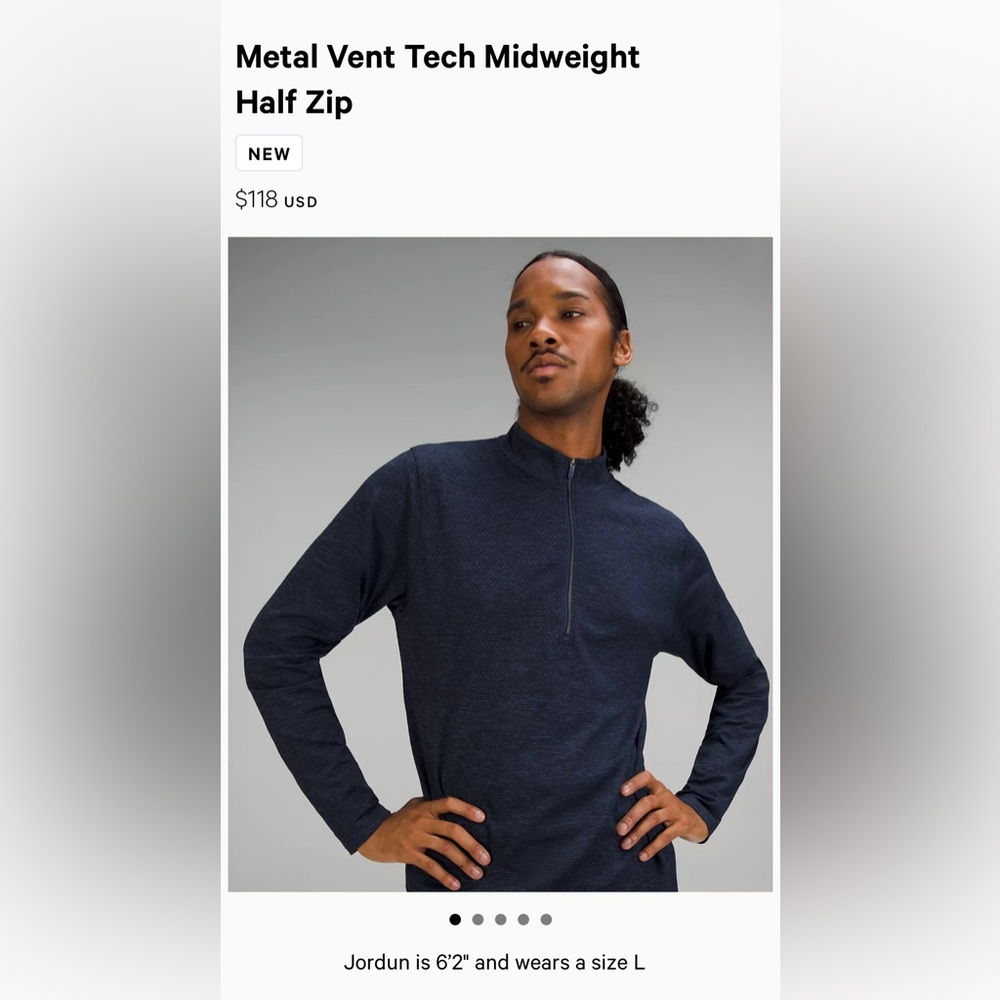 Lululemon - Men’s Running Half Zip Long Sleeve